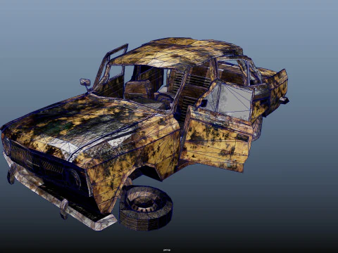 Coche roto Modelo 3D