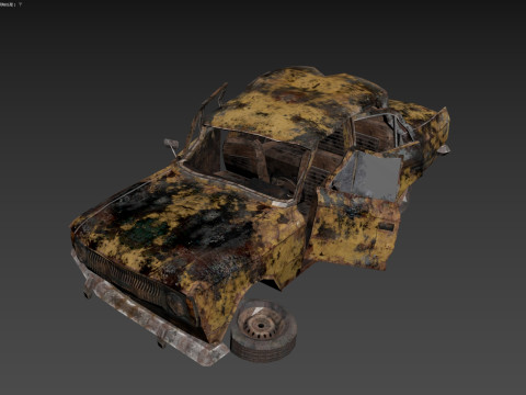 Broken Car Modello 3D