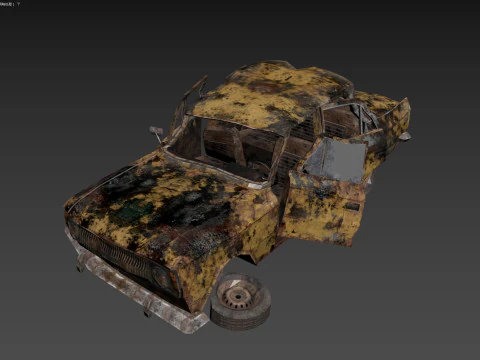 Coche roto Modelo 3D