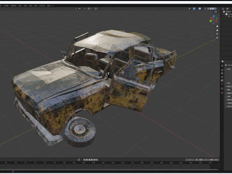 Coche roto Modelo 3D