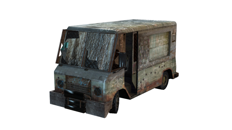 Broken Car 3D Модель .c4d .max .obj .3ds .fbx .stl .blend 