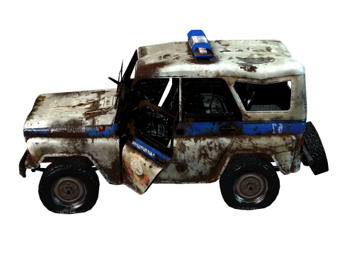PoliceCar broken 3D Model