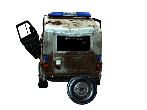 PoliceCar broken 3D Model