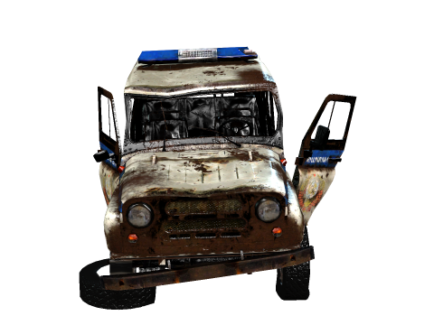 PoliceCar broken 3D Model