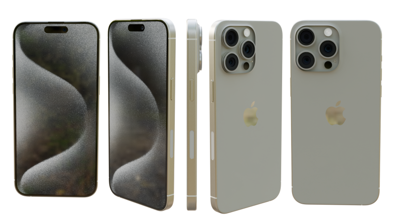 IPhone15ProMax Modello 3D .c4d .max .obj .3ds .fbx .stl .blend 