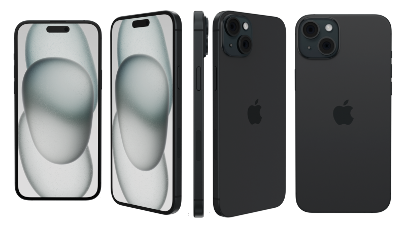 IPhone15Plus 3D 模型 .c4d .max .obj .3ds .fbx .stl .blend 