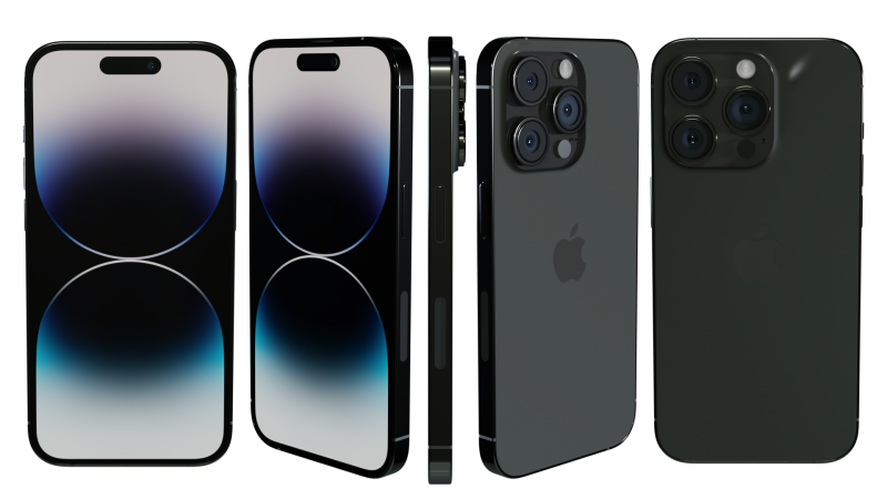 IPhone14Pro 3D 모델 .c4d .max .obj .3ds .fbx .stl .blend 