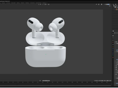 AirPodsPro 3D Model