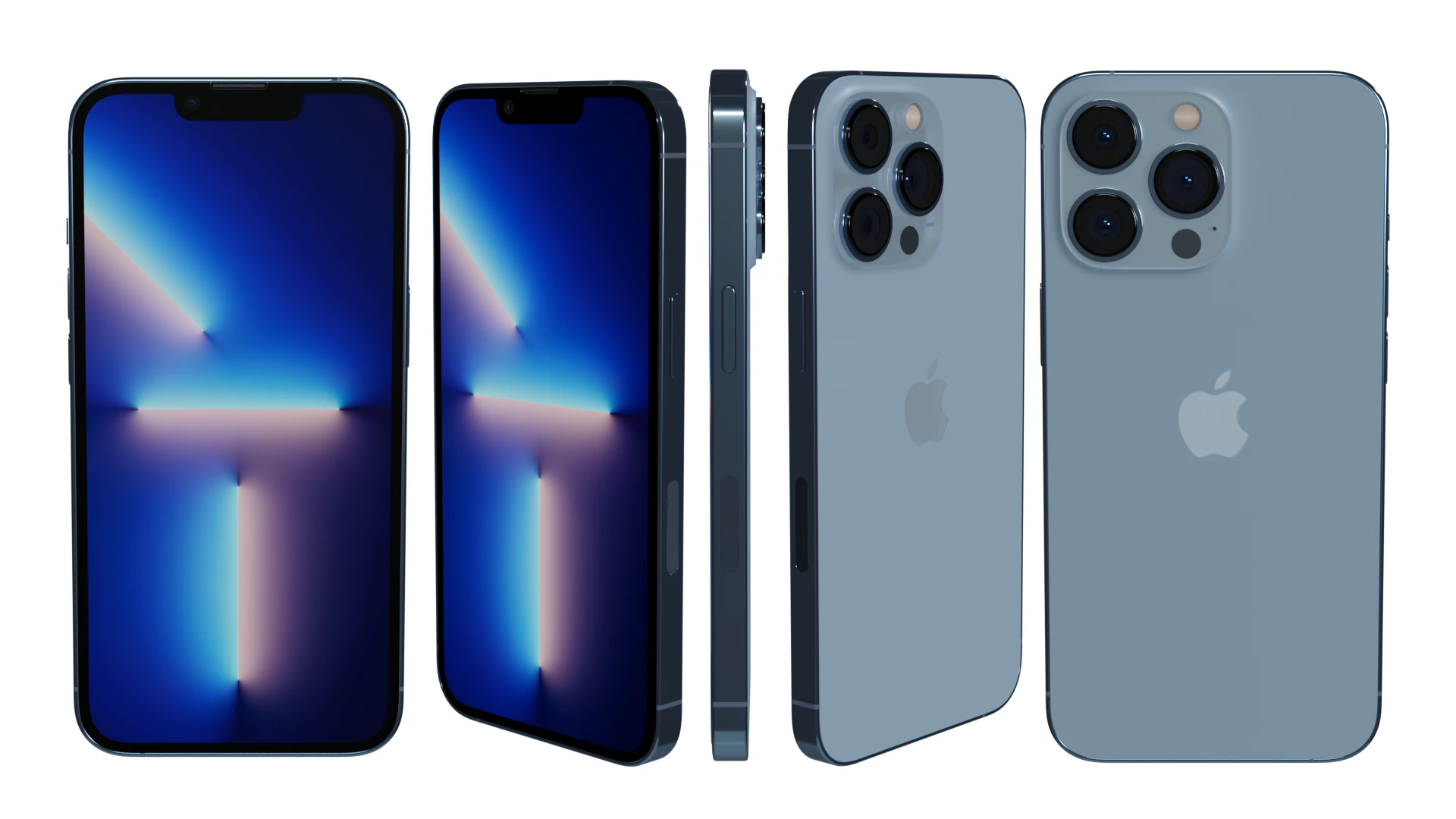 IPhone13Pro 3D Model .c4d .max .obj .3ds .fbx .stl .blend 