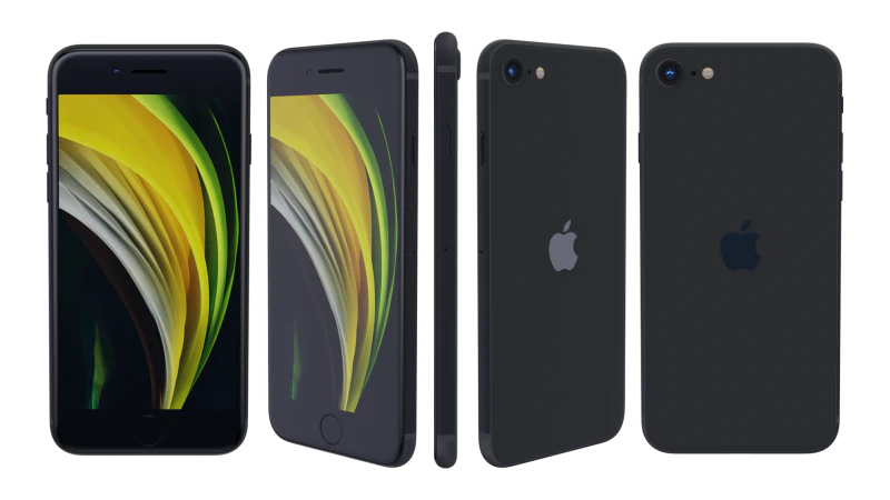 iPhone SE Modello 3D .c4d .max .obj .3ds .fbx .stl .blend 