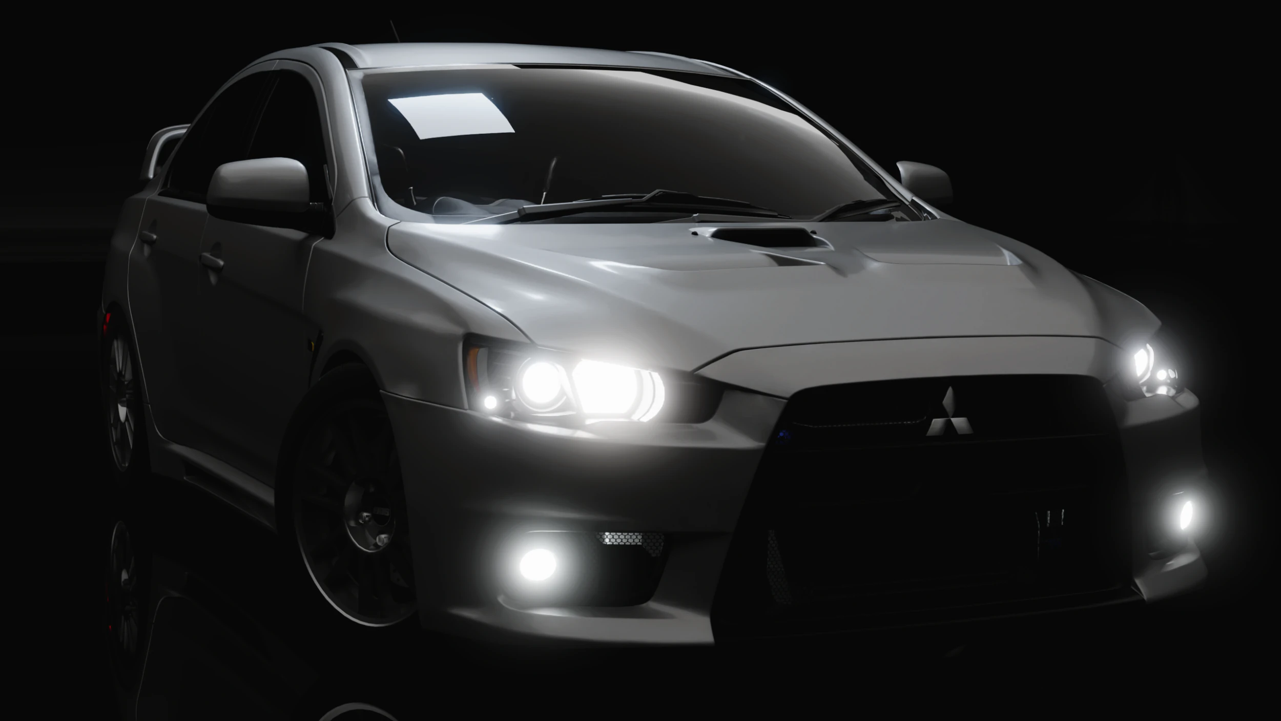 Mitsubishi Lancer Evolution X 3D Model .c4d .max .obj .3ds .fbx .stl .blend 