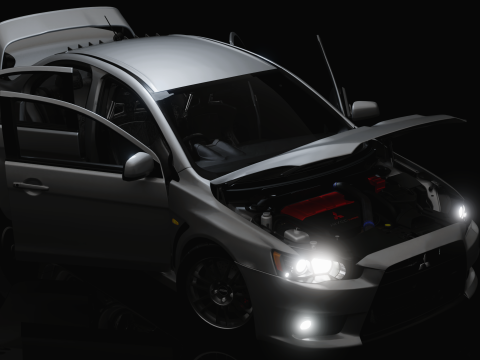 Mitsubishi Lancer Evolution X 3Dモデル