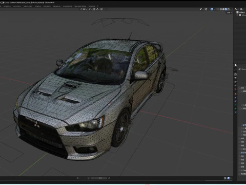 Mitsubishi Lancer Evolution X 3D Model