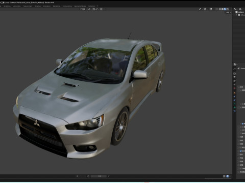 Mitsubishi Lancer Evolution X 3Dモデル