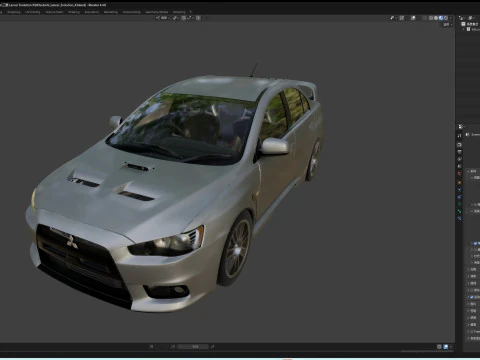 Mitsubishi Lancer Evolution X 3D Model