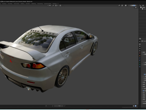 Mitsubishi Lancer Evolution X 3Dモデル