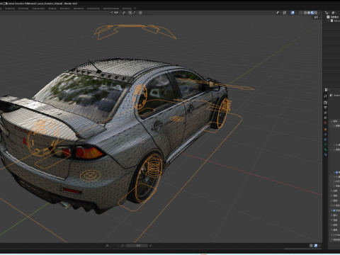 Mitsubishi Lancer Evolution X 3Dモデル