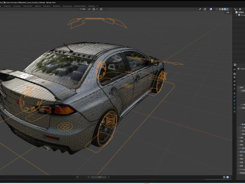 Mitsubishi Lancer Evolution X 3D Model