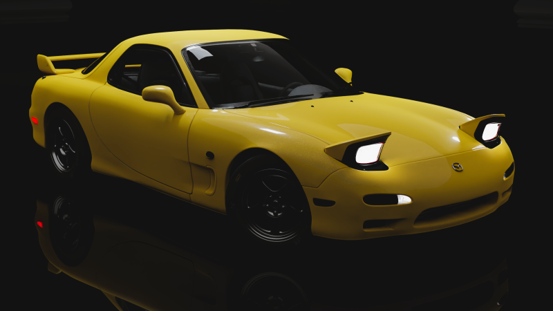 Mazda RX-7 FD3S 3D Model .c4d .max .obj .3ds .fbx .stl .blend 