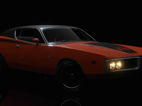 डॉज चार्जर सुपर बी 1971 3D मॉडल