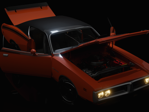 Dodge Charger Super Bee 1971 3D Model