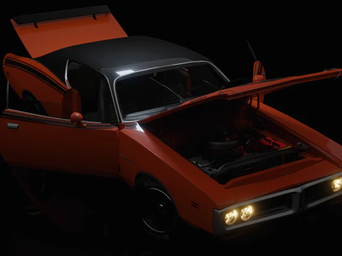 Dodge Charger Super Lebah 1971 Model 3D