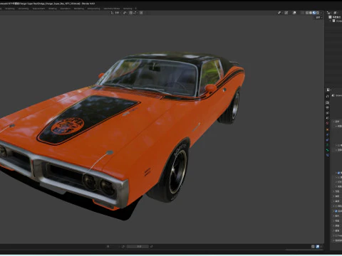 Dodge Charger Super Lebah 1971 Model 3D
