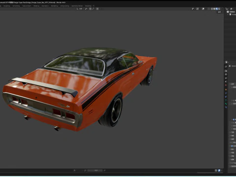 Dodge Charger Super Lebah 1971 Model 3D