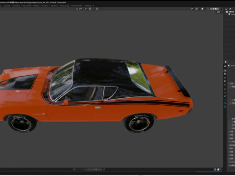 Dodge Charger Super Lebah 1971 Model 3D