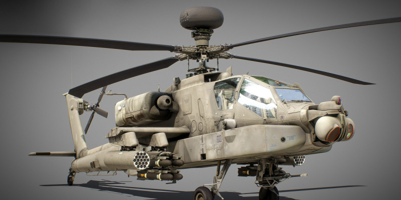 Boeing AH-64D Longbow Apache Attack Helicopter 3Dモデル .c4d .max .obj .3ds .fbx .stl .blend 