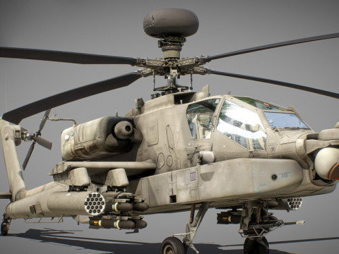Boeing AH-64D Longbow Apache Attack Helicopter 3Dモデル