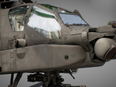 Boeing AH-64D Longbow Apache Attack Helicopter 3Dモデル
