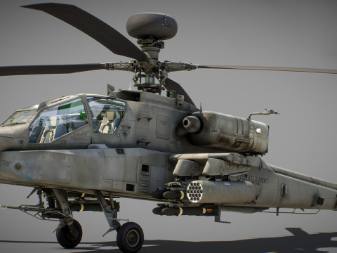 Boeing AH-64D Longbow Apache Attack Helicopter 3Dモデル