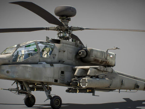 Boeing AH-64D Longbow Apache Attack Helicopter 3D Model