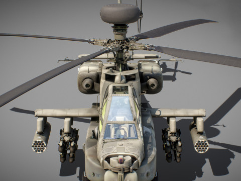 Boeing AH-64D Longbow Apache Attack Helicopter 3Dモデル
