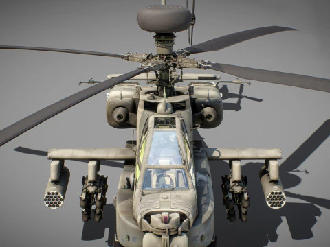 Boeing AH-64D Longbow Apache Attack Helicopter 3D Model