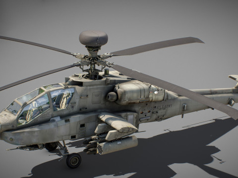 Boeing AH-64D Longbow Apache Attack Helicopter 3Dモデル
