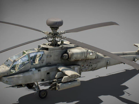 Boeing AH-64D Longbow Apache Attack Helicopter 3D Model