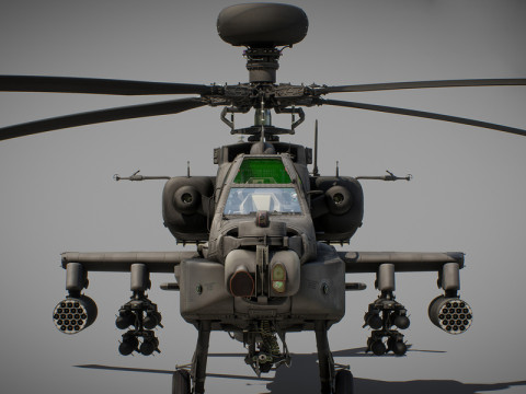 Boeing AH-64D Longbow Apache Attack Helicopter 3Dモデル
