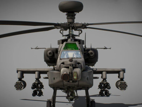Boeing AH-64D Longbow Apache Attack Helicopter 3D Model