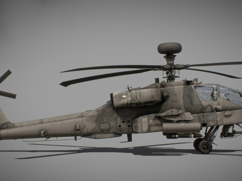 Boeing AH-64D Longbow Apache Attack Helicopter 3Dモデル