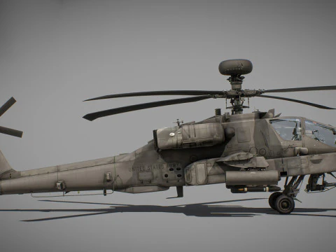 Boeing AH-64D Longbow Apache Attack Helicopter 3D Model