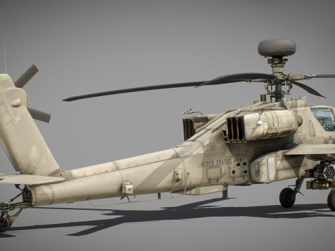 Boeing AH-64D Longbow Apache Attack Helicopter 3Dモデル