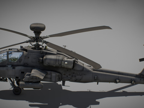 Boeing AH-64D Longbow Apache Attack Helicopter 3Dモデル