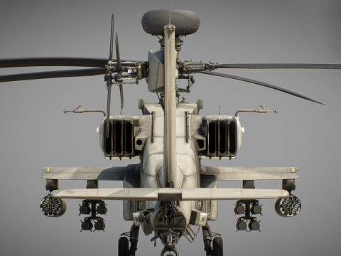 Boeing AH-64D Longbow Apache Attack Helicopter 3Dモデル