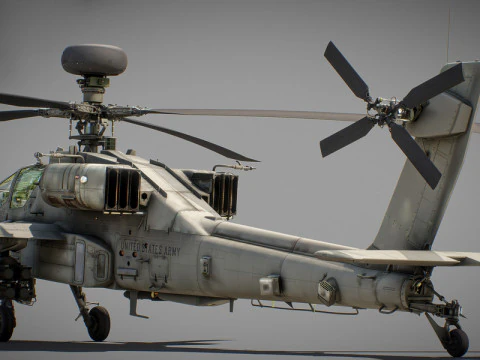 Boeing AH-64D Longbow Apache Attack Helicopter 3D Model