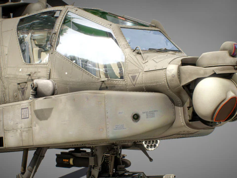 Boeing AH-64D Longbow Apache Attack Helicopter 3D Model