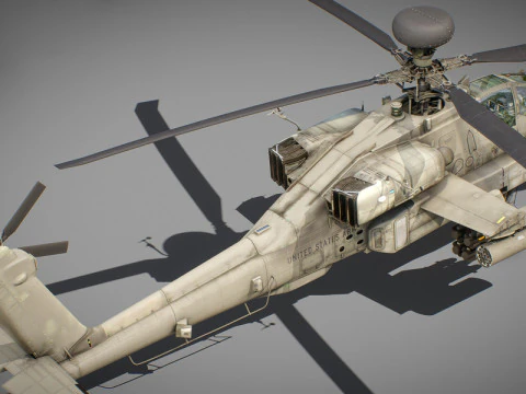 Boeing AH-64D Longbow Apache Attack Helicopter 3D Model