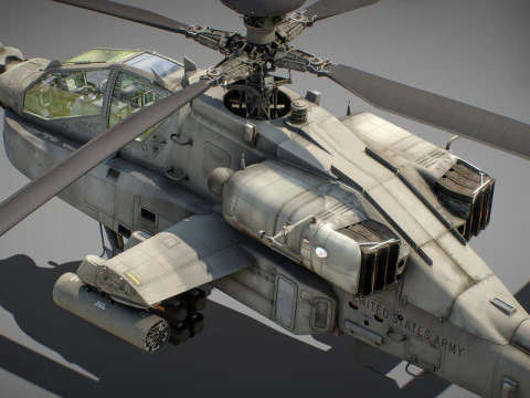 Boeing AH-64D Longbow Apache Attack Helicopter 3D Model