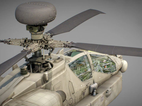 Boeing AH-64D Longbow Apache Attack Helicopter 3D Model
